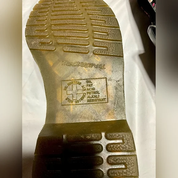 DR. MARTENS ADDY Printed Floral Leather Loafers Shoes Women's Size 9 - Picture 8 of 9